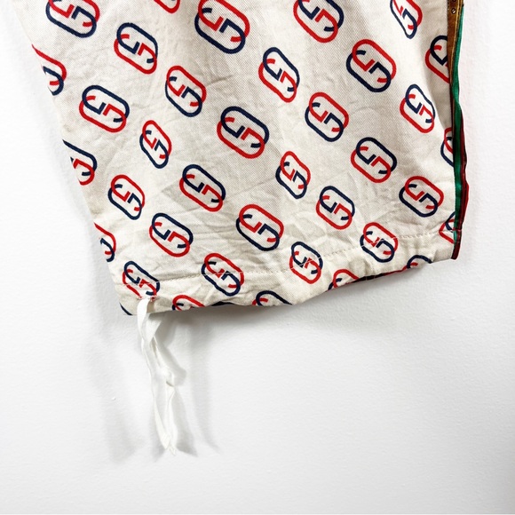 Gucci Bi-Material Jogging Trouser Size 34 NWT 9192 White Ivory Red Multi - Picture 6 of 12